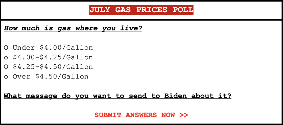 july gas price poll